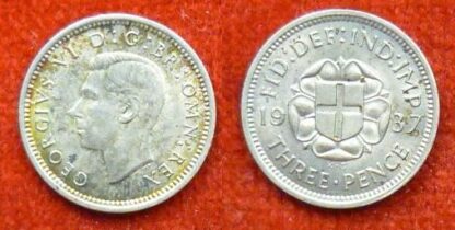 George VI silver threepence 1937