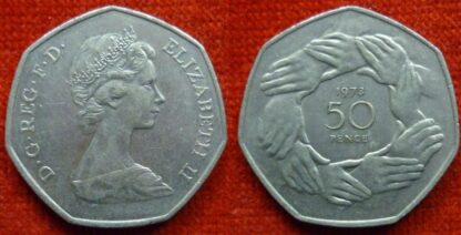 Elizabeth II 50 pence 1973