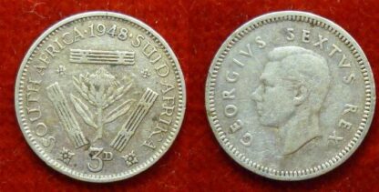 South Africa threepence 1948