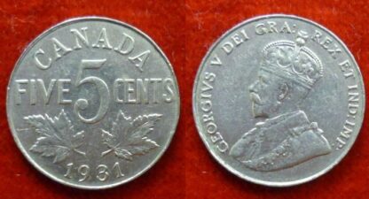 Canada five cents 1931