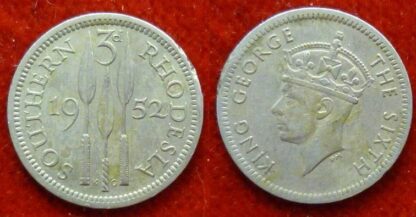 Southern Rhodesia threepence 1952