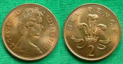 Elizabeth II two pence 1980