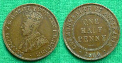 Australia halfpenny 1914