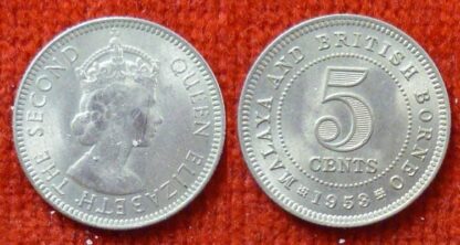 Malaya and British Borneo 5 cents 1953