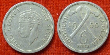 Southern Rhodesia sixpence 1950