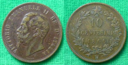 Italy 10 centesimi 1866