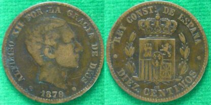 Spain 10 centmos 1879