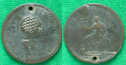 George III halfpenny 1806