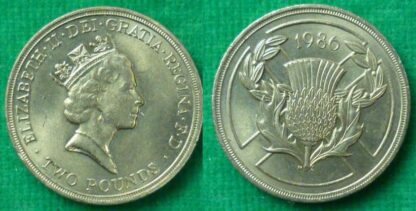 Elizabeth II two pounds 1986