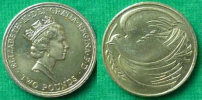 Elizabeth II two pounds 1995