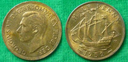 George VI halfpenny 1952