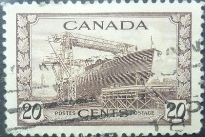 Canada SG386 20 cents brown 1942