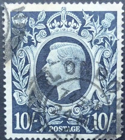 George VI SG478 10 shillings dark blue 1939