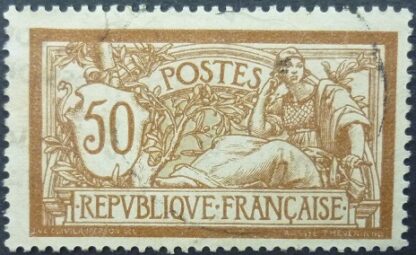 France SG305 50 cents brown & lilac 1900