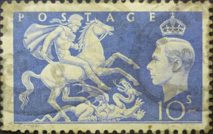 George VI 1951 SG511 10 shillings blue