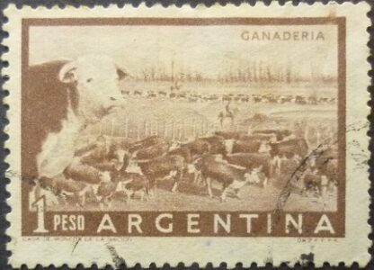 Argentina 1954 SG871 1 peso brown