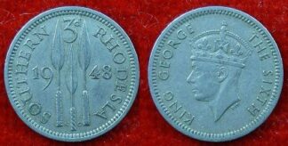 Southern Rhodesia threepence 1948