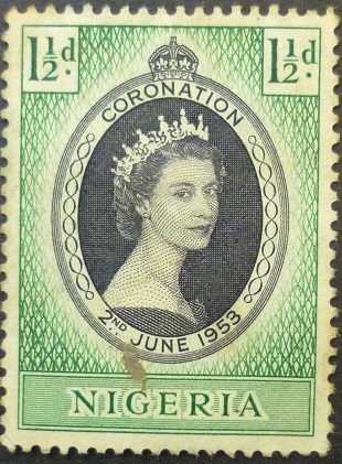 Nigeria 1953 SG068 1? d black & green