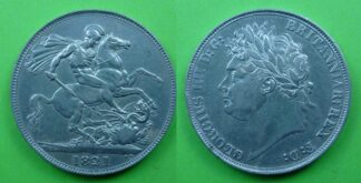 George IV crown S3805 SECUNDO 1821