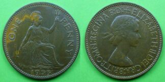 Elizabeth II penny S4154 1953