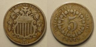United States nickel 1866