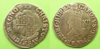 Charles I shilling 1636 tower mint