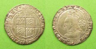 Elizabeth I sixpence 1593 sixth issue