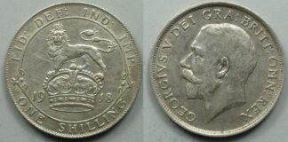 George V shilling 1918
