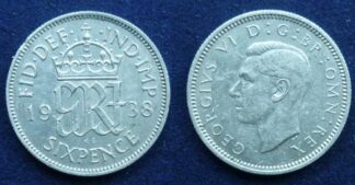 George VI sixpence 1938