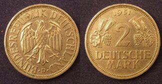 Germany 2 mark 1951D