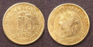 Ceylon 10 cents 1900