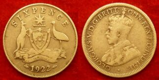 Australia sixpence 1922