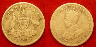 Australia threepence 1915