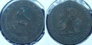 Spain 2 centimos 1870
