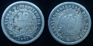 Uruguay 10 centesimo 1877