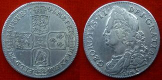 George II halfcrown 1746 LIMA