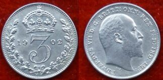 Edward VII maundy threepence 1902