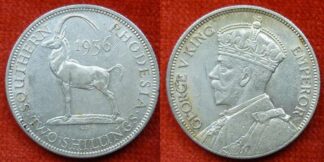 Southern Rhodesia two shillings 1936