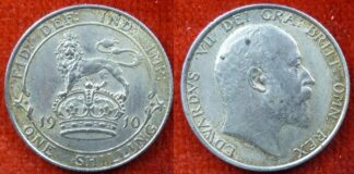 Edward VII shilling 1910