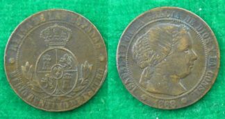 Spain 1/2 centimo 1868