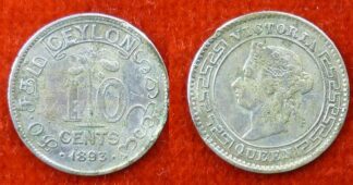 Ceylon 10 cents 1893