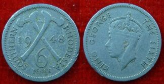 Southern Rhodesia sixpence 1948