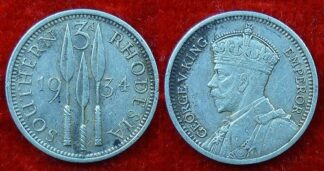 Southern Rhodesia threepence 1934
