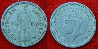 Southern Rhodesia threepence 1949