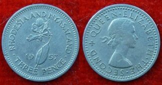 Rhodesia & Nyasaland threepence 1957