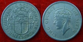 Southern Rhodesia halfcrown 1950