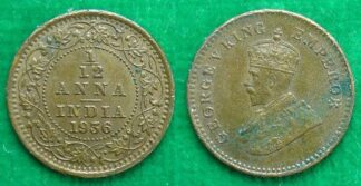 India 1/12 anna 1936