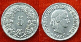Switzerland 5 rappen 1937