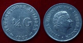 Netherlands Antilles 1/4 gulden 1960