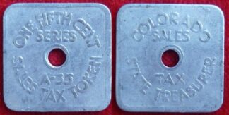 United States Colorado tax token 1/5 cent 1930